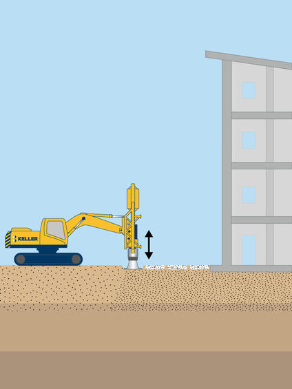 Rapid impact compaction illustration